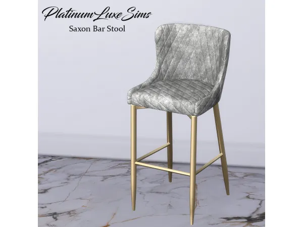 Alpha Saxon Bar Stool by PlatinumLuxeSims - The Sims 4 Custom Content