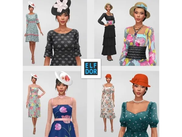 Maxis Match August Collection 1 by elfdor - The Sims 4 Custom Content