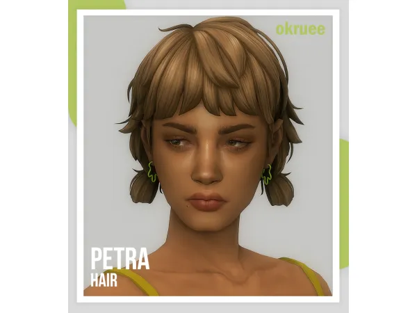 Maxis Match petra hair by okruee - The Sims 4 Custom Content