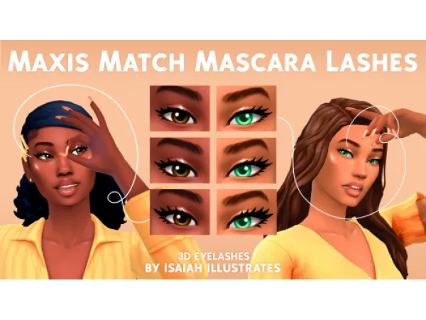 Maxis Match Maxis Match Mascara Lashes by simsfinds - The Sims 4 Custom Content