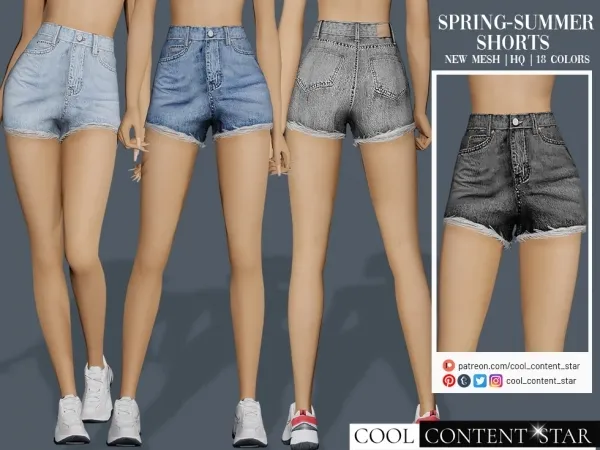 Alpha Ripped Shorts - The Sims 4 Custom Content