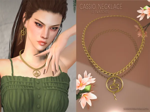 Alpha Cassio Necklace BRsims by bluerose-sims - The Sims 4 Custom Content