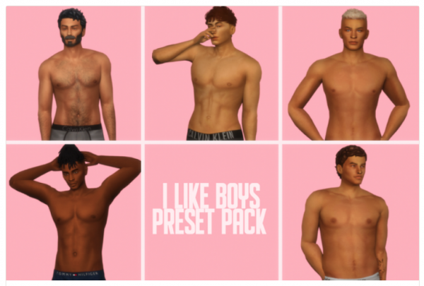 Maxis Match I like boys preset pack land by simsfinds - The Sims 4 Custom Content