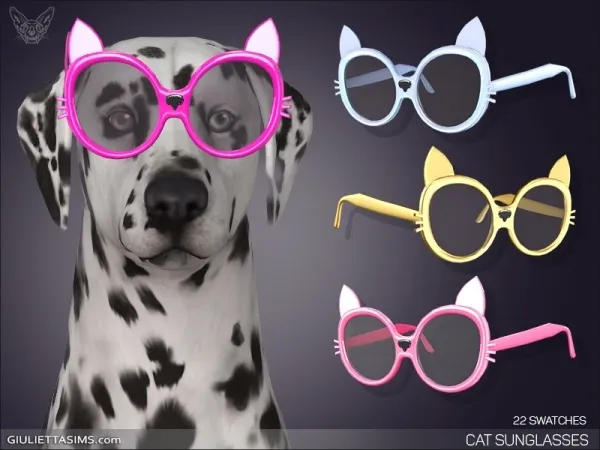 Mix CAT SUNGLASSES FOR LARGE DOGS - The Sims 4 Custom Content