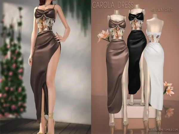 Alpha Carola Dress BRsims - The Sims 4 Custom Content