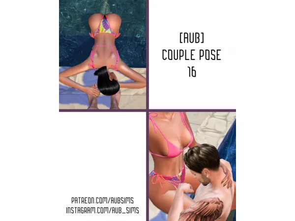 Alpha [AuB] Couple Pose 16 by AuB_Sims - The Sims 4 Custom Content