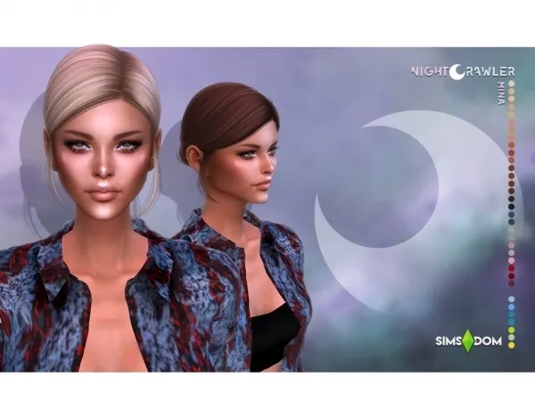 Alpha bergdorf x nightcrawler collab mina hair by nightcrawler - The Sims 4 Custom Content