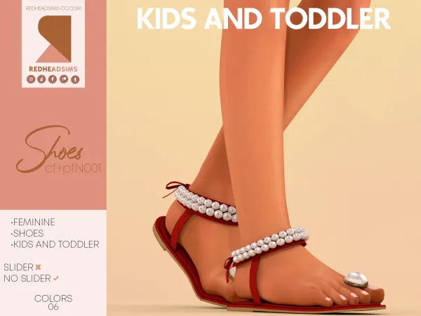 Alpha CFPF SHOES N001 by redheadsims - The Sims 4 Custom Content