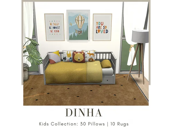 Alpha Lion Pillow 1 Swatch - The Sims 4 Custom Content