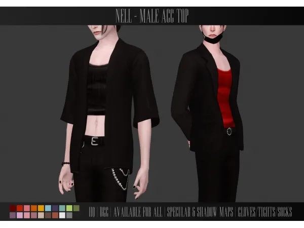Maxis Match Male Acc Top by simsfinds - The Sims 4 Custom Content