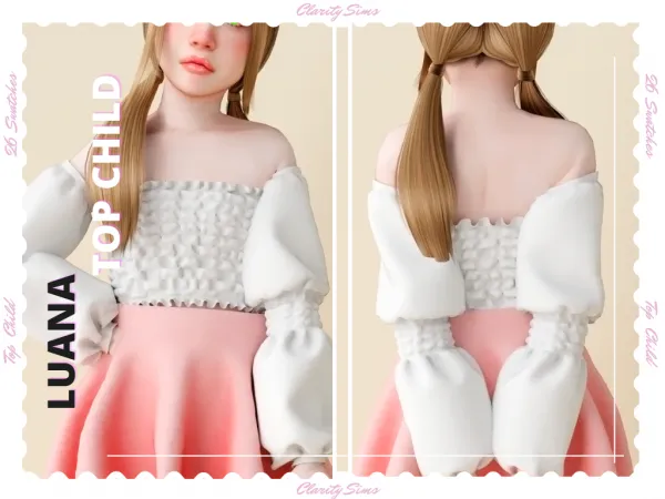 Alpha Luana Top Child - The Sims 4 Custom Content