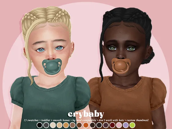 Maxis Match crybaby paris hair (dogsill) toddler f by crybaby - The Sims 4 Custom Content