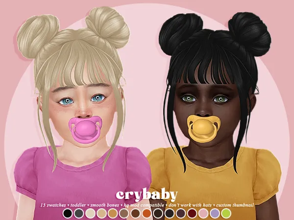 Maxis Match crybaby blue moon hair (hs) toddler f by crybaby - The Sims 4 Custom Content