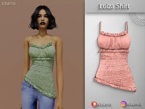 Alpha Luiza Trendy Shirt by polygoncouture - The Sims 4 Custom Content