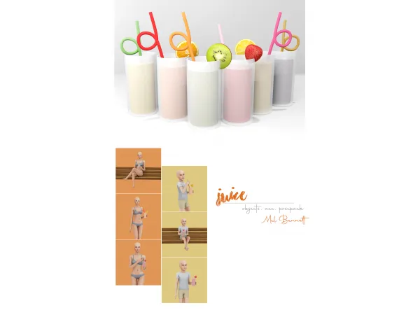 Maxis Match Juice Collection by melbennett - The Sims 4 Custom Content