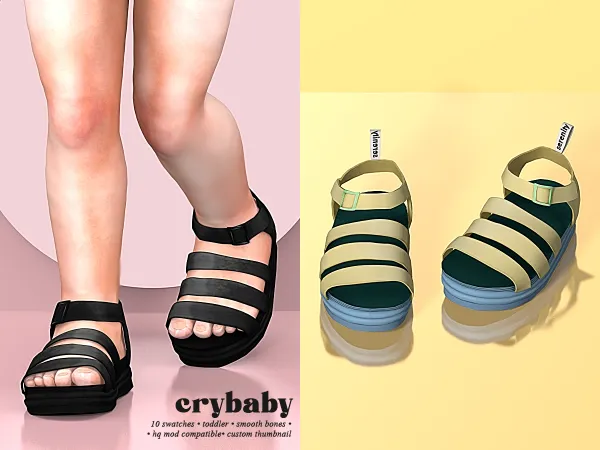 Alpha crybaby drmartens blaire sandals (serenity) toddler by crybaby - The Sims 4 Custom Content