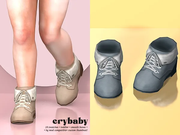 Mix crybaby aneska boots (madlen) toddler f by crybaby - The Sims 4 Custom Content