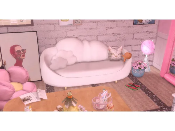Mix Ether Cloud Sofa End Table by Hydrangea - The Sims 4 Custom Content