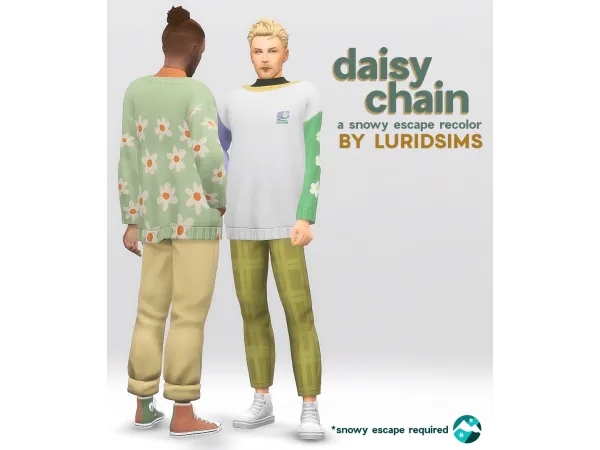 Maxis Match DAISY CHAIN a snowy escape recolor by simsfinds - The Sims 4 Custom Content