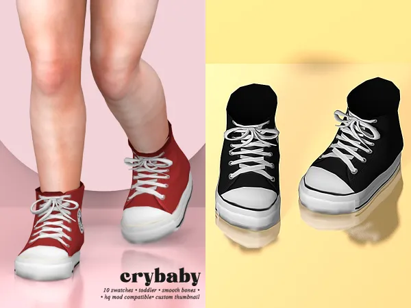 Mix crybaby converse sneakers (serenity) toddler f by crybaby - The Sims 4 Custom Content