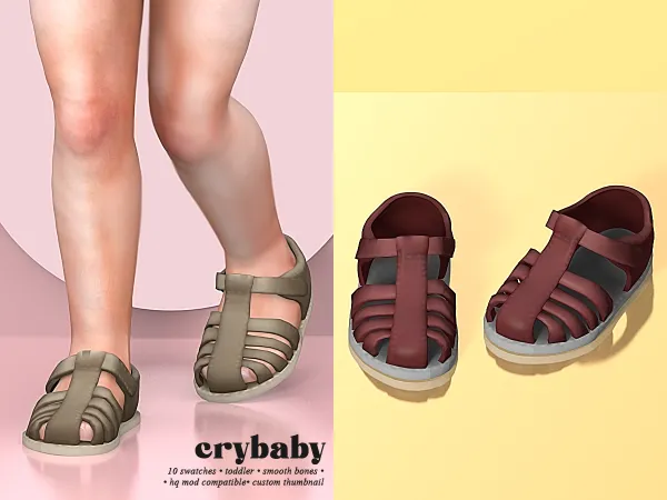 Mix crybaby childhood sandals (vedun) toddler f - The Sims 4 Custom Content