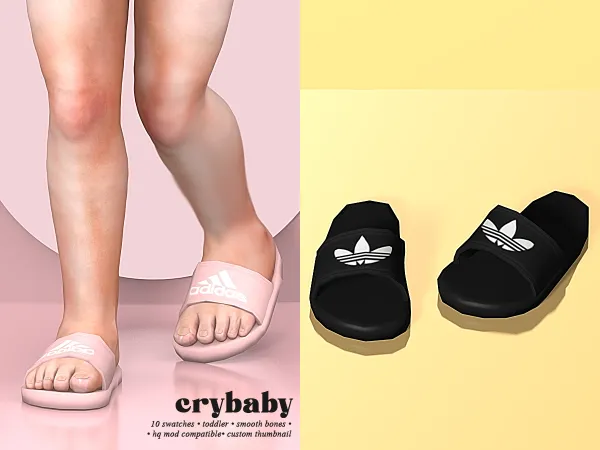 Mix crybaby sliders shoes (ean) toddler f by crybaby - The Sims 4 Custom Content