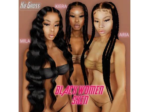 Alpha Black women skin sims by simsfinds - The Sims 4 Custom Content