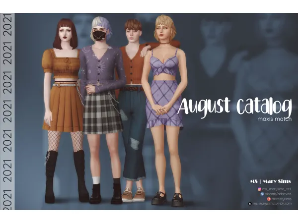 Maxis Match AUGUST CATALOG 2021 10 items by MS Mary Sims - The Sims 4 Custom Content