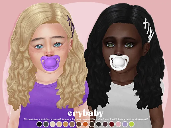 Maxis Match crybaby mercedes hair acc (axa) toddler f by crybaby - The Sims 4 Custom Content