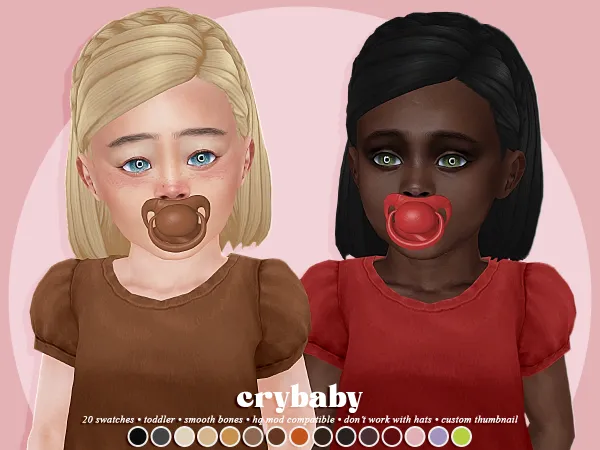 Maxis Match crybaby stella hair (axa) toddler f - The Sims 4 Custom Content