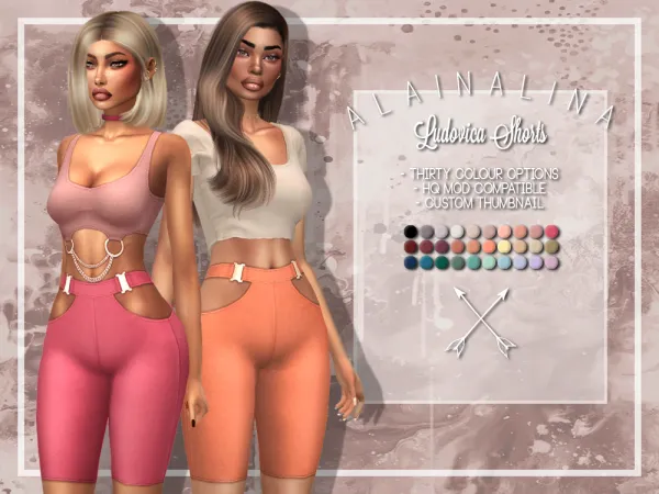 Maxis Match Ludovica Shorts - The Sims 4 Custom Content
