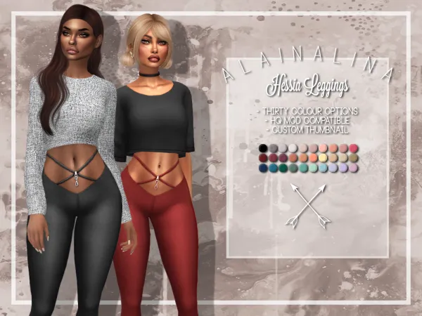 Maxis Match Hessia Leggings by alainalina - The Sims 4 Custom Content