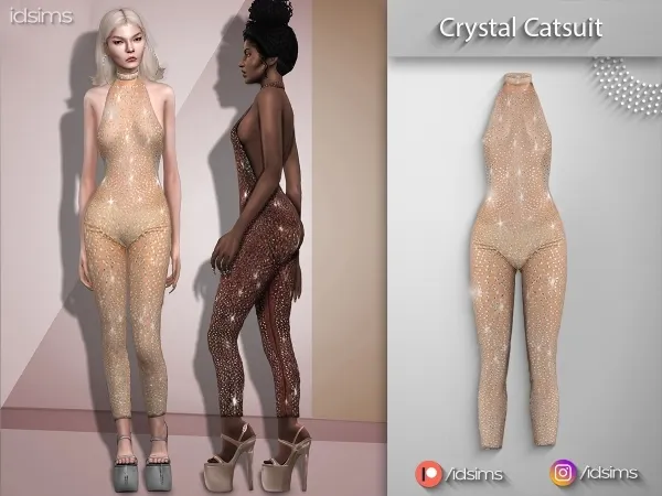 Alpha Crystal Catsuit by polygoncouture - The Sims 4 Custom Content