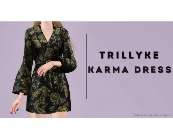 Trillyke Karma Dress by simsfinds - The Sims 3 Custom Content
