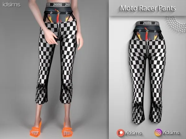Alpha Motoracer Pants Set by polygoncouture - The Sims 4 Custom Content