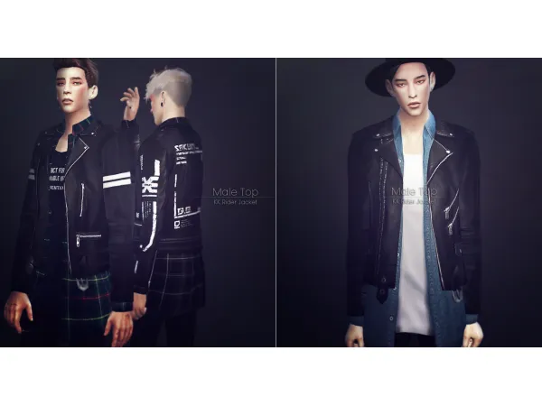 Alpha KK Rider Jacket 9Set by simsfinds - The Sims 4 Custom Content