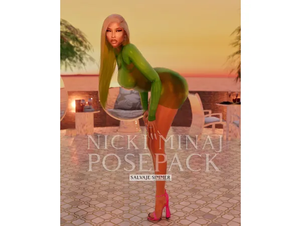 Mix Nicki Minaj POSEPACK by simsfinds - The Sims 4 Custom Content