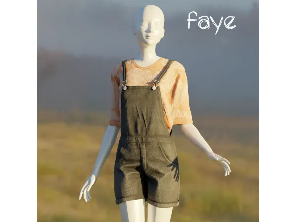 Alpha Faye overalls by amelylina - The Sims 4 Custom Content