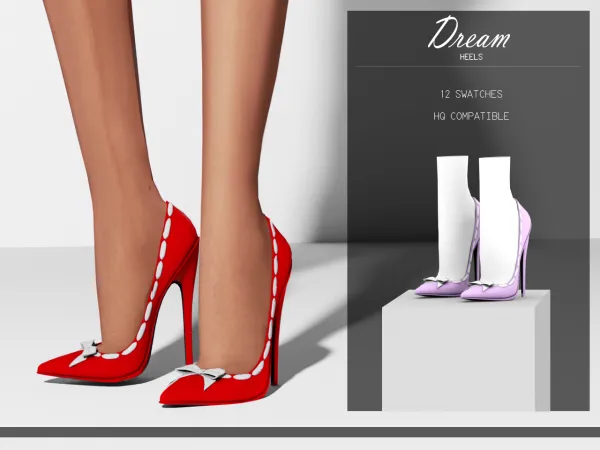 Alpha Dream Heels by luminescent - The Sims 4 Custom Content