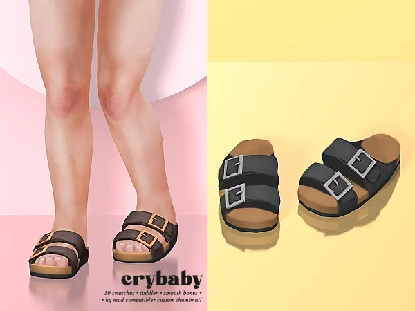 Mix crybaby birkenstocks sandals (gloomfish) toddler f by crybaby - The Sims 4 Custom Content