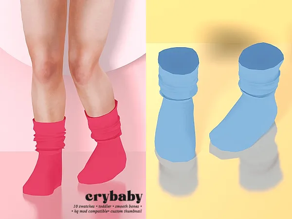 Maxis Match crybaby serenity socks (serenity) toddler f by crybaby - The Sims 4 Custom Content
