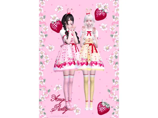 ❀ Angelic Pretty Little Bunny Strawberry Set ❀ by