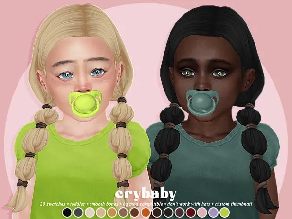 Maxis Match crybaby bailey hair (ah00b) toddler f by crybaby - The Sims 4 Custom Content