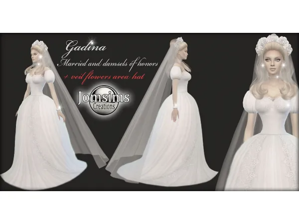 Mix GADINA WEDDING by jomsims - The Sims 4 Custom Content