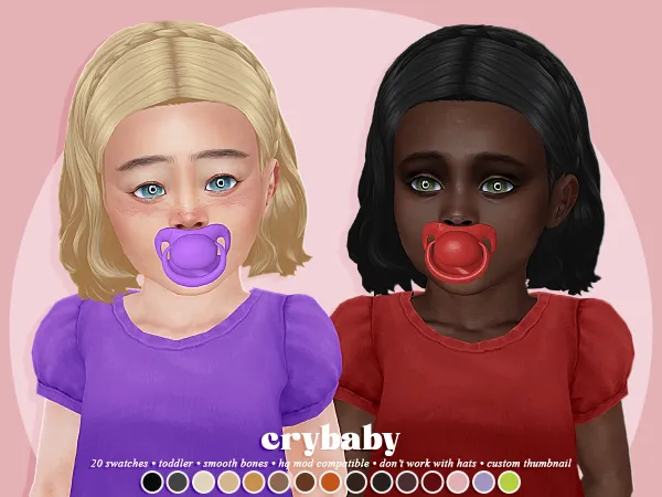Maxis Match crybaby amélie hair (ah00b) toddler f by crybaby - The Sims 4 Custom Content