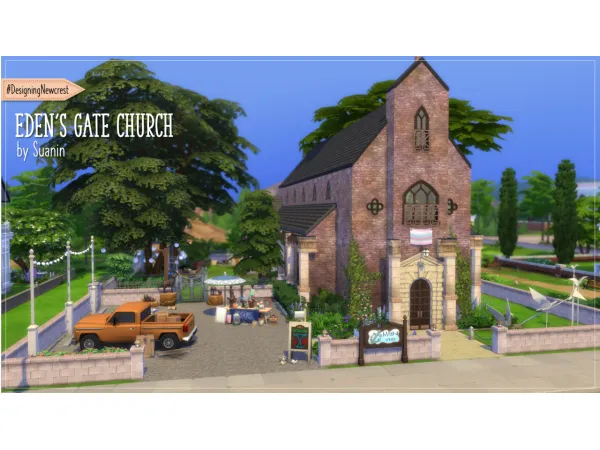 Maxis Match Edens Gate Church - The Sims 4 Custom Content