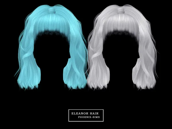Alpha Eleanor Hair by phoenixsims4 - The Sims 4 Custom Content