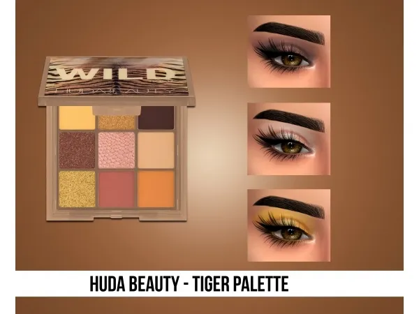 Mix HUDA BEAUTY TIGER PALETTE by fifthscreations - The Sims 4 Custom Content