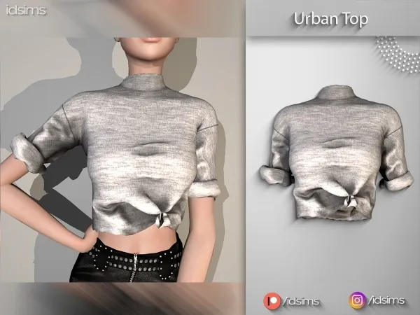 Alpha Urban Top by polygoncouture - The Sims 4 Custom Content