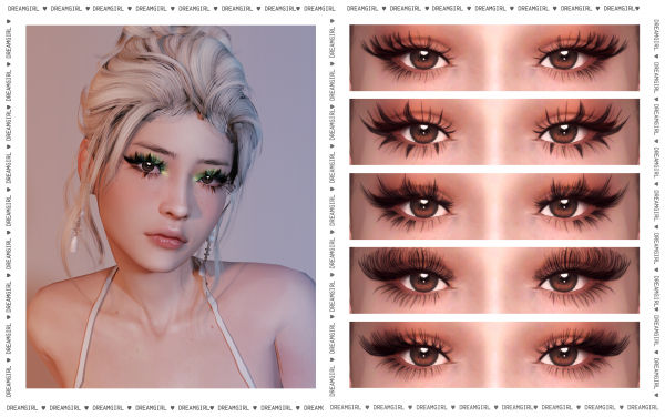 Alpha 3D LASHES VER 6 by dreamgirl - The Sims 4 Custom Content